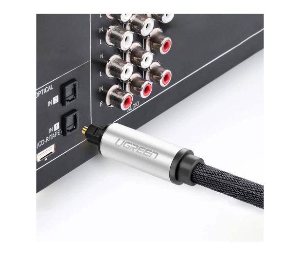 UGREEN AV108 Kabel optyczny Toslink Audio aluminiowy z oplotem 1.5m - 1489002 - zdjęcie 2